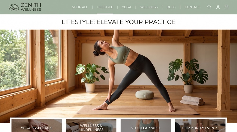 Zenith Wellness — tienda de yoga y bienestar